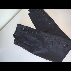 New Yorker lace up skinny jeans